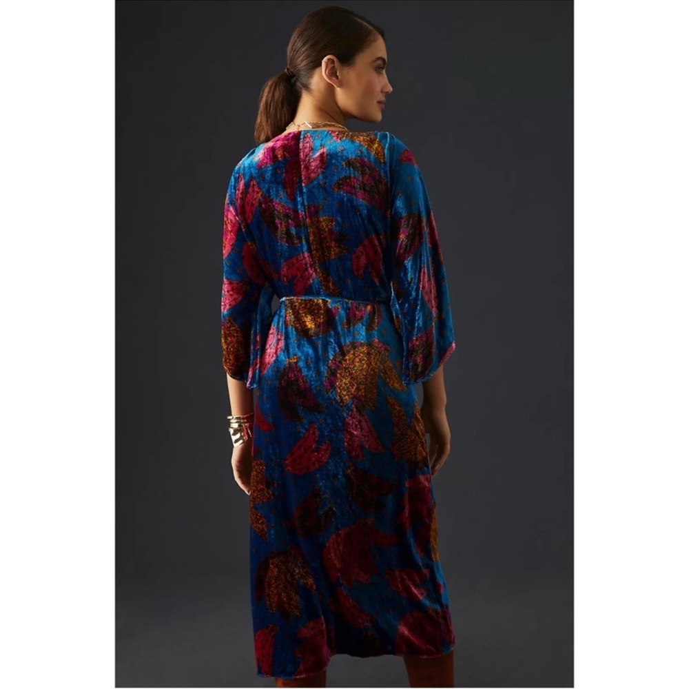 Velour FarmRio Anthropologie midi dress - Picture 9 of 15